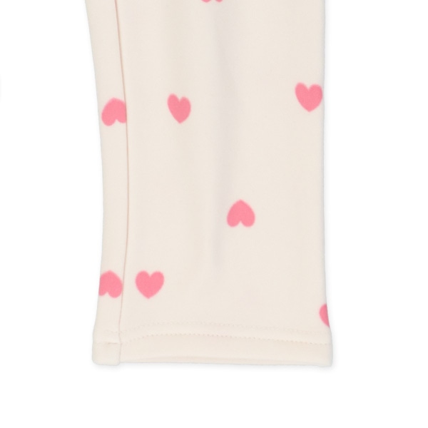 裏起毛ハート柄のびのびパンツ