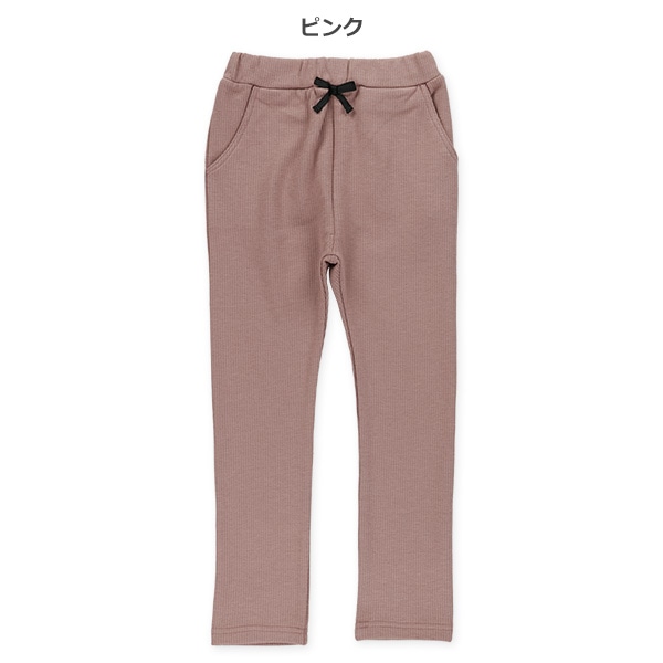 裏起毛スラブテレコリボンレギパン