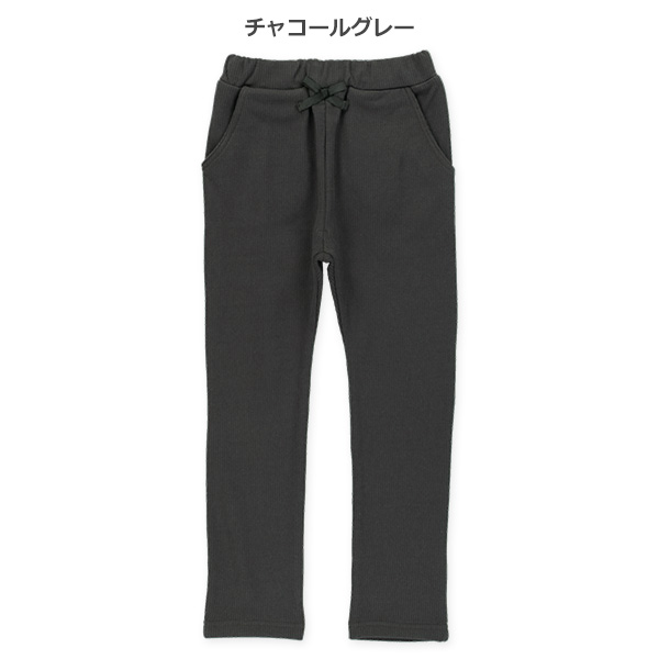 裏起毛スラブテレコリボンレギパン