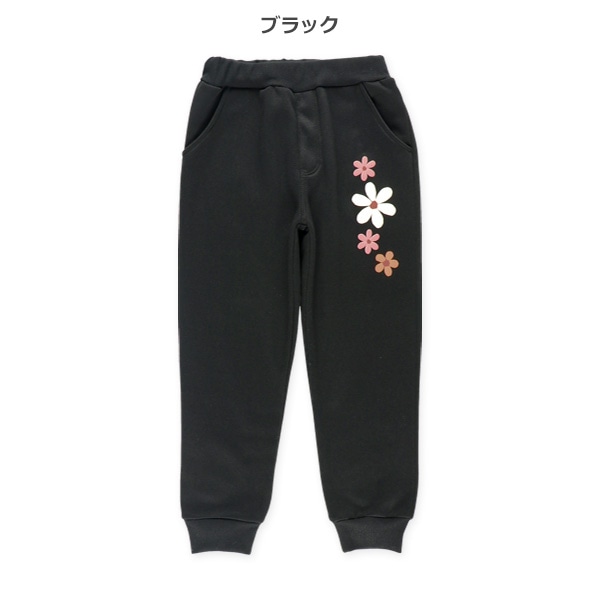 裏起毛花発泡プリントパンツ
