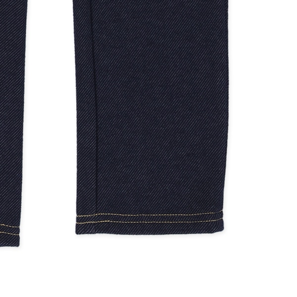 裏ベロアニットデニムダブルウエストパンツ