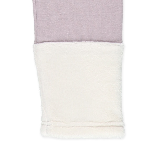 ウラぽか）裏起毛裾ボアパンツ