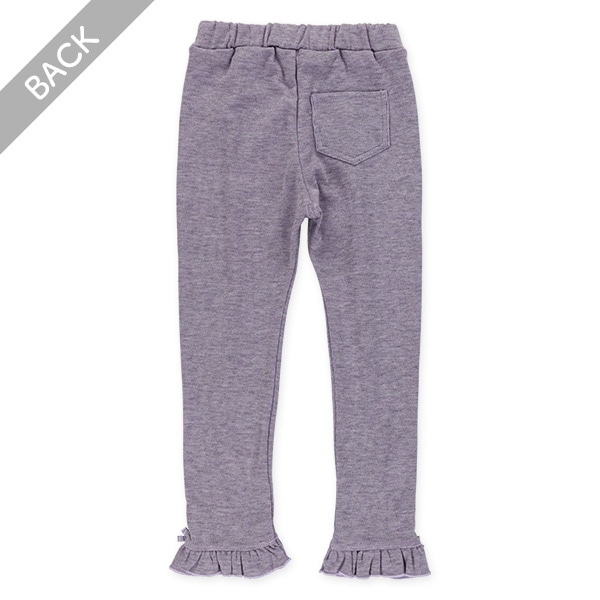 裏起毛裾フリルパンツ