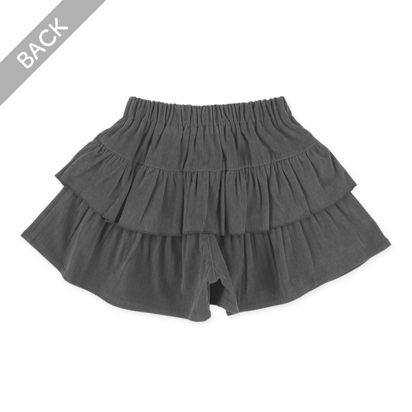 コーデュロイリボンティアードキュロットパンツ