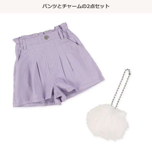 チャーム付きウエストフリルショートパンツ