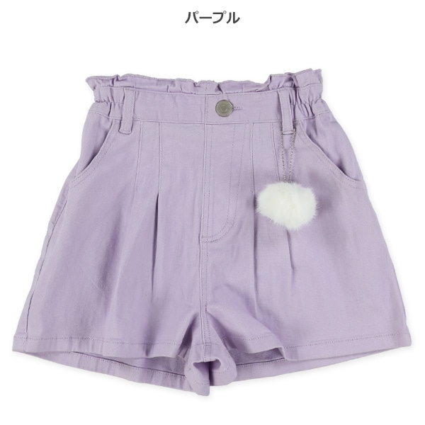 チャーム付きウエストフリルショートパンツ