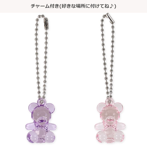 くまチャーム付き裾フリルチェック柄ショートパンツ