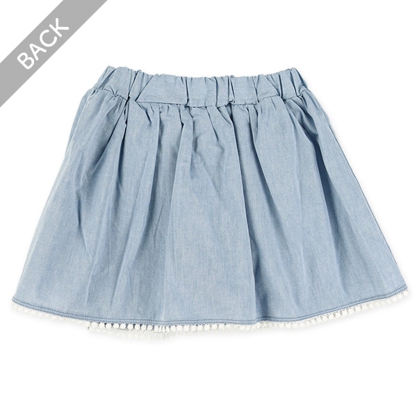 シャンブレー裾ボンボリスカパン