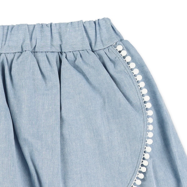 シャンブレー裾ボンボリスカパン