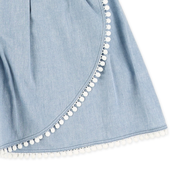 シャンブレー裾ボンボリスカパン