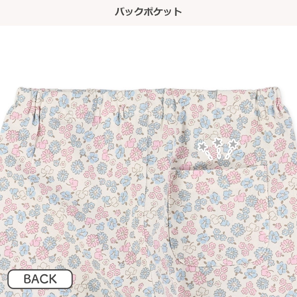 5分丈小花柄レギンス