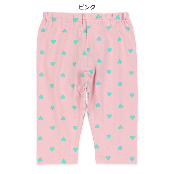 5分丈ハート総柄レギンス