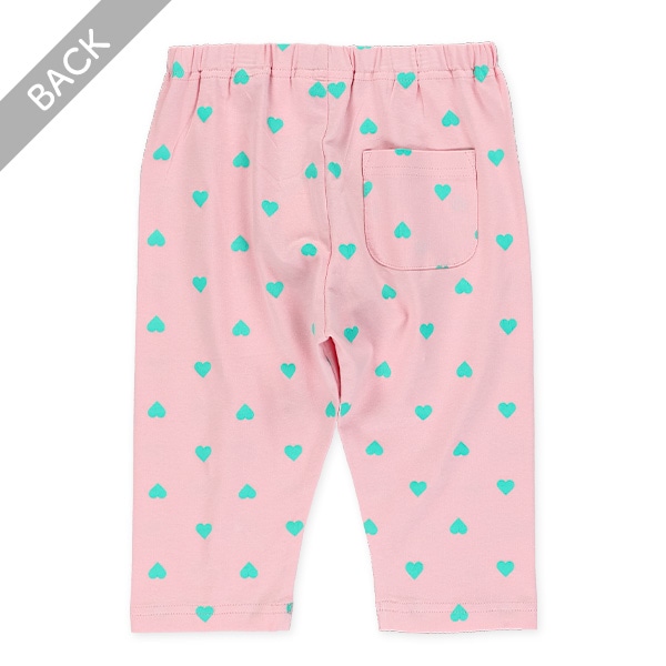 5分丈ハート総柄レギンス