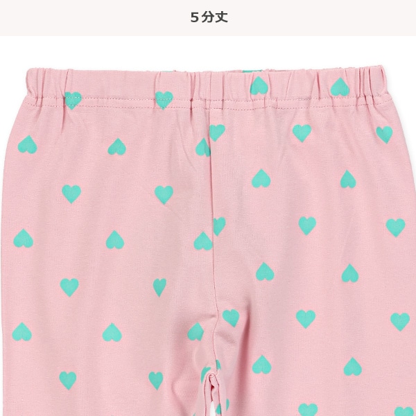 5分丈ハート総柄レギンス