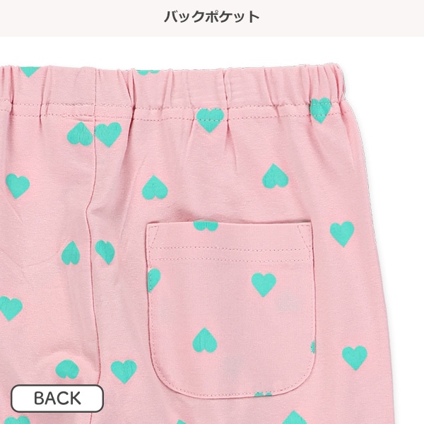 5分丈ハート総柄レギンス