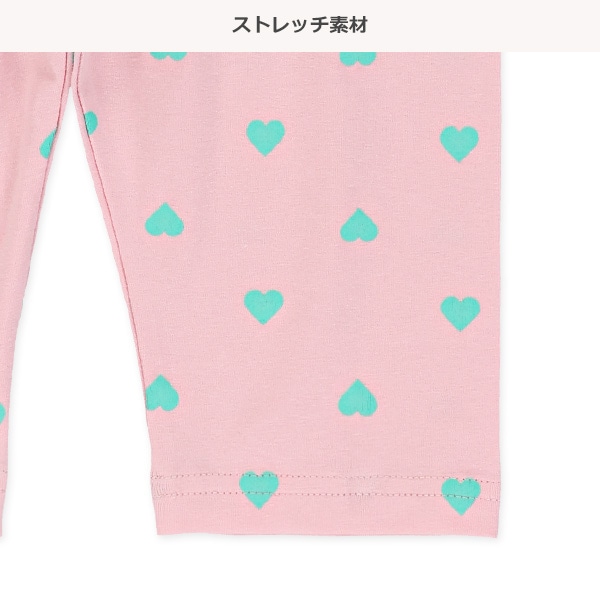 5分丈ハート総柄レギンス
