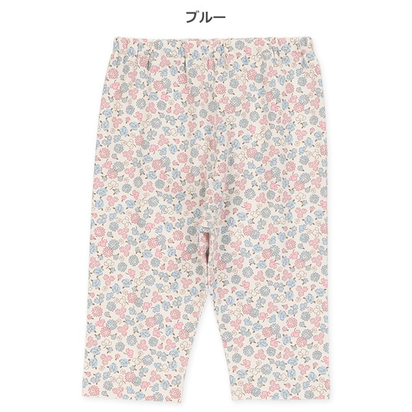 5分丈小花柄レギンス
