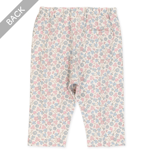 5分丈小花柄レギンス