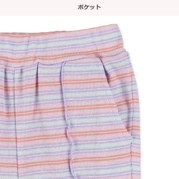 5分丈スパンテレコボーダーメロウパンツ