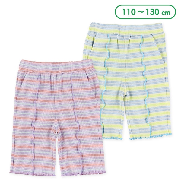 5分丈スパンテレコボーダーメロウパンツ