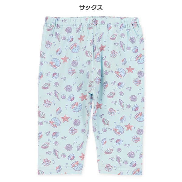 5分丈シェル柄レギンス