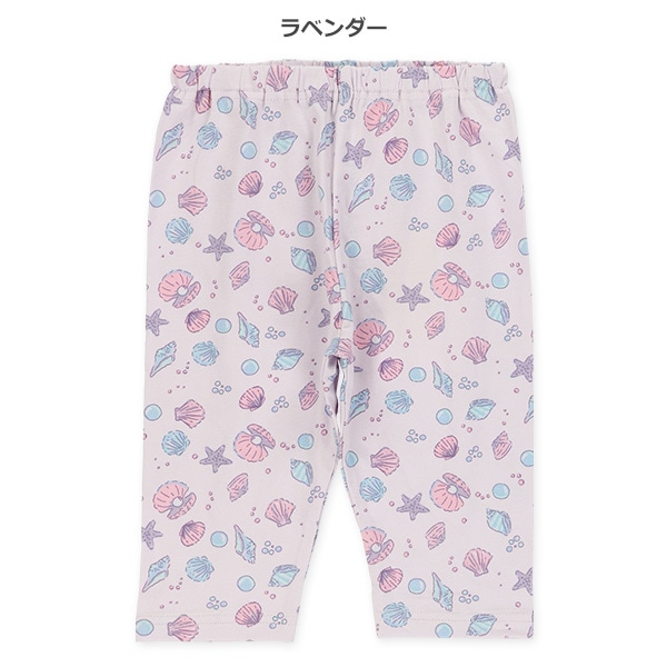 5分丈シェル柄レギンス