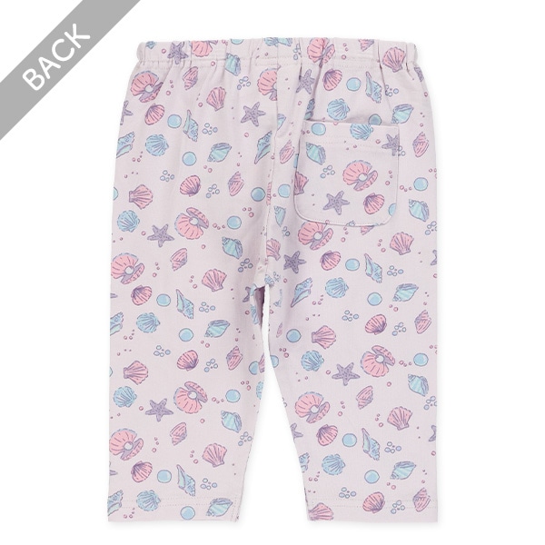 5分丈シェル柄レギンス