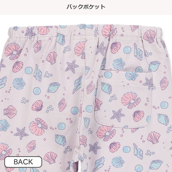 5分丈シェル柄レギンス