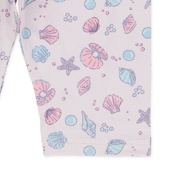 5分丈シェル柄レギンス