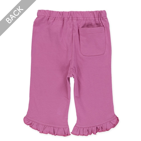 無地裾フリルニットハーフレギンス