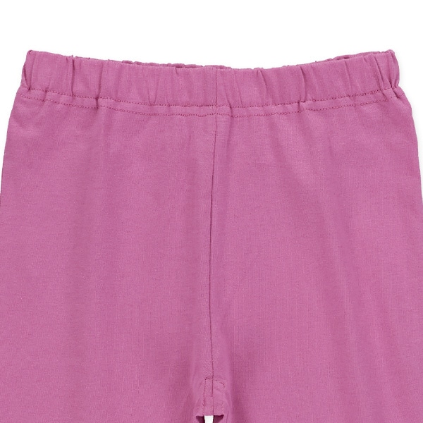 無地裾フリルニットハーフレギンス