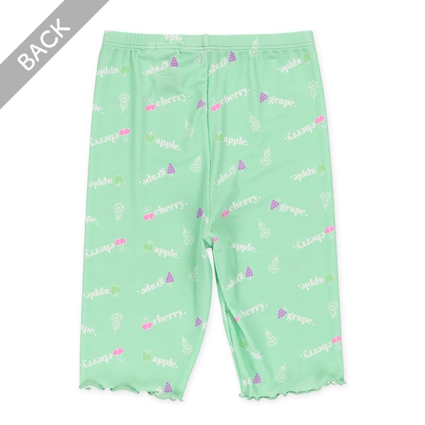 4分丈リブフルーツ柄スパッツ