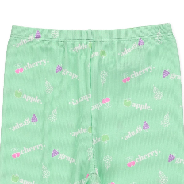 4分丈リブフルーツ柄スパッツ