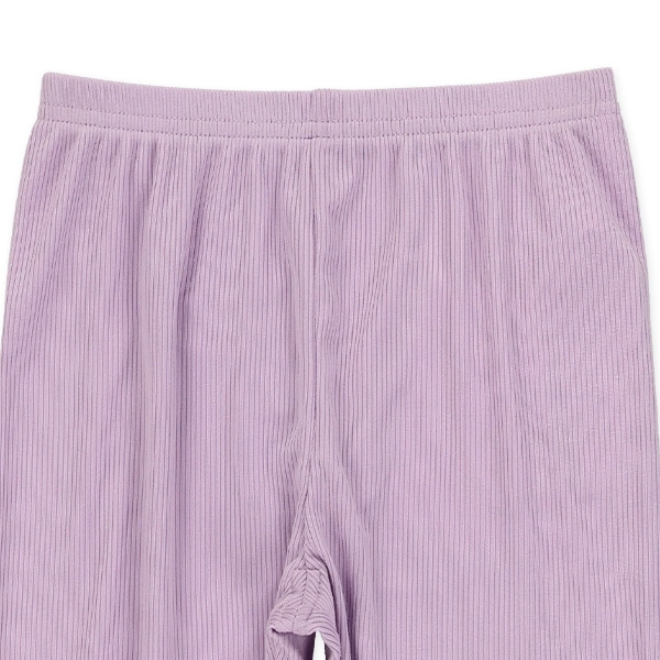 5分丈ストレッチテレコ裾フリルレギンス