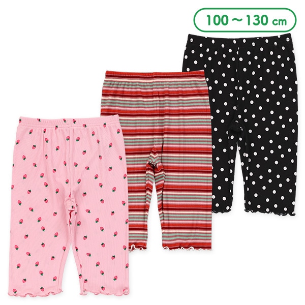 5分丈ストレッチテレコ裾メロウレギンス