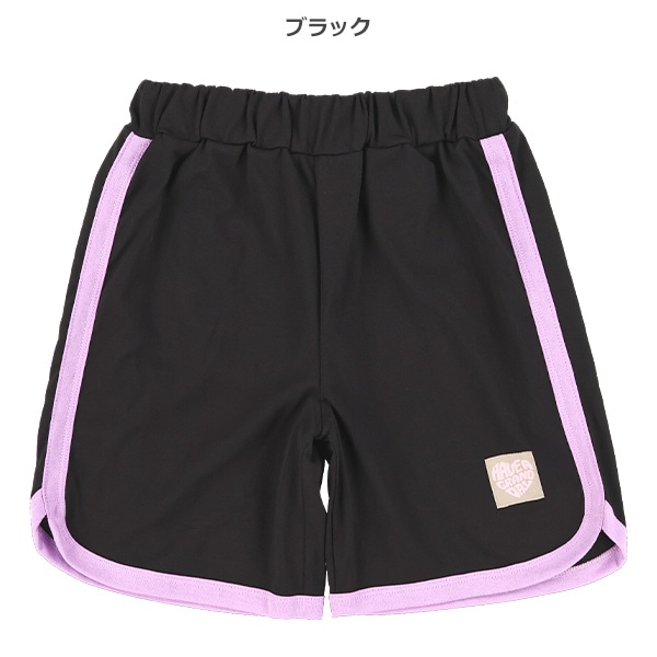 パイピング裾ハートロゴハーフパンツ