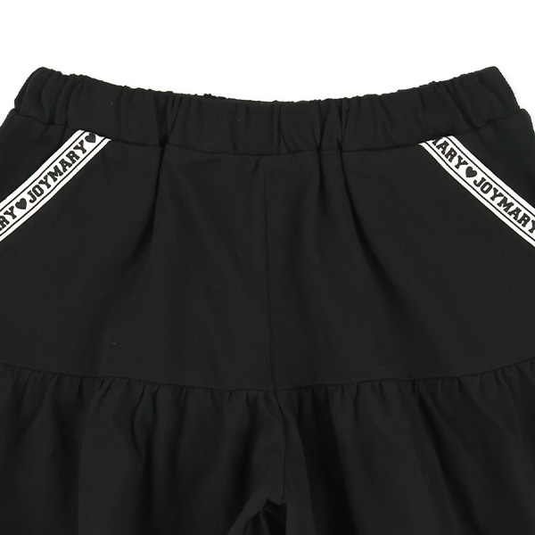 ポケット裾ロゴテープキュロットパンツ