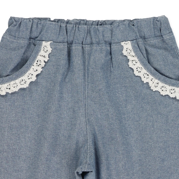 6分丈シャンブレーパンツ