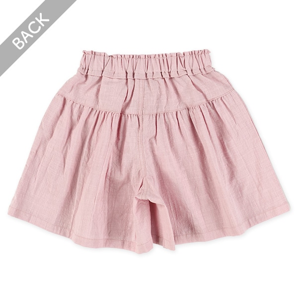 キャンバス前リボンキュロットパンツ