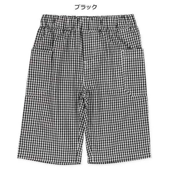 ギンガムサイドポケットハーフパンツ