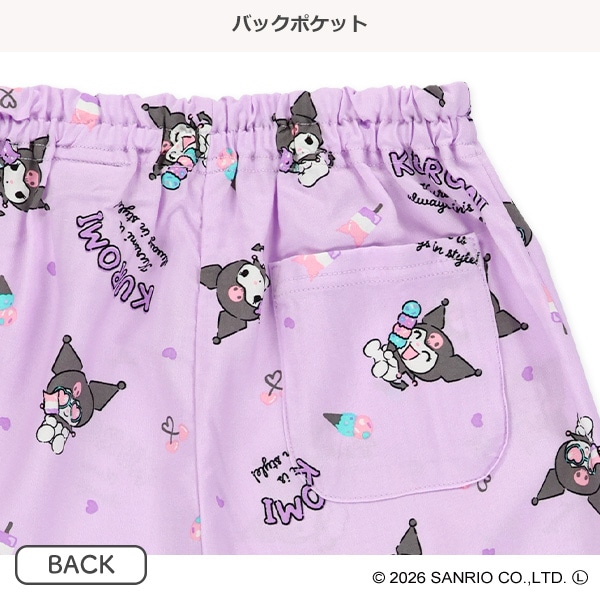 レーヨンハーフパンツ（シナモロール・クロミ）