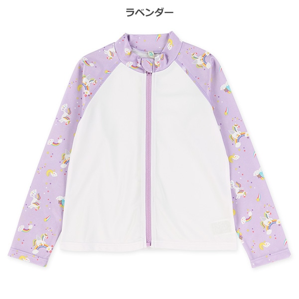 袖ユニコーン柄ラッシュガード