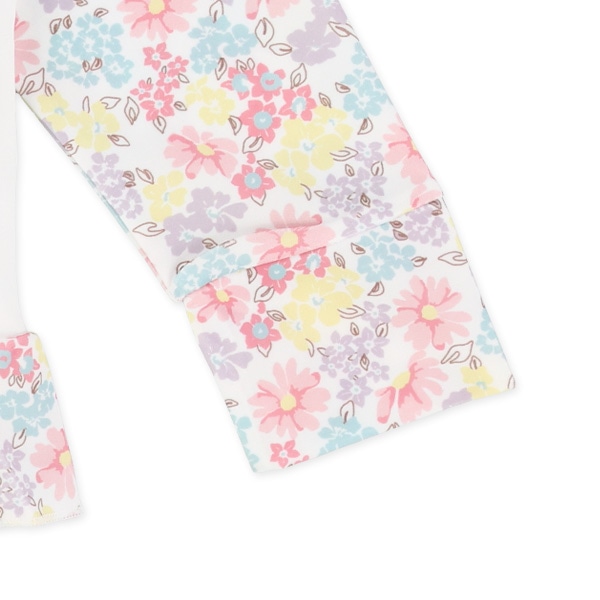 裾フリル花柄ラッシュガード