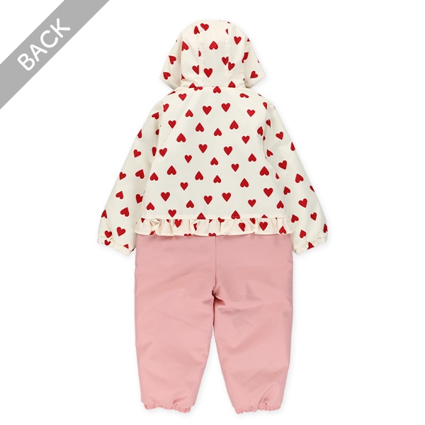 リボン・ハート切り替え風スキージャンプスーツ