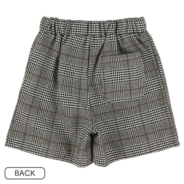 布帛チェックショートパンツ&裏起毛レギンスセット