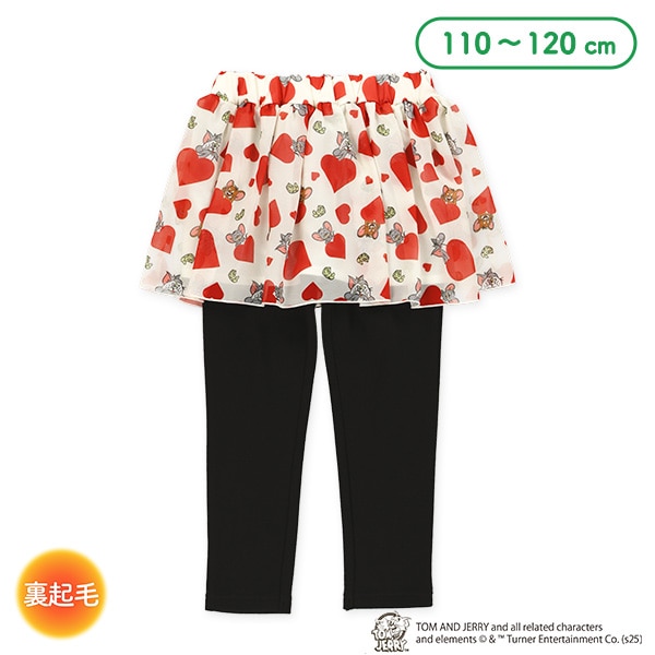 裏起毛シフォン総柄プリントスカッツ(トムとジェリー)