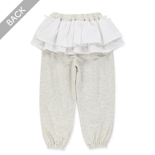 裏毛ブロードフリルスウェットパンツ