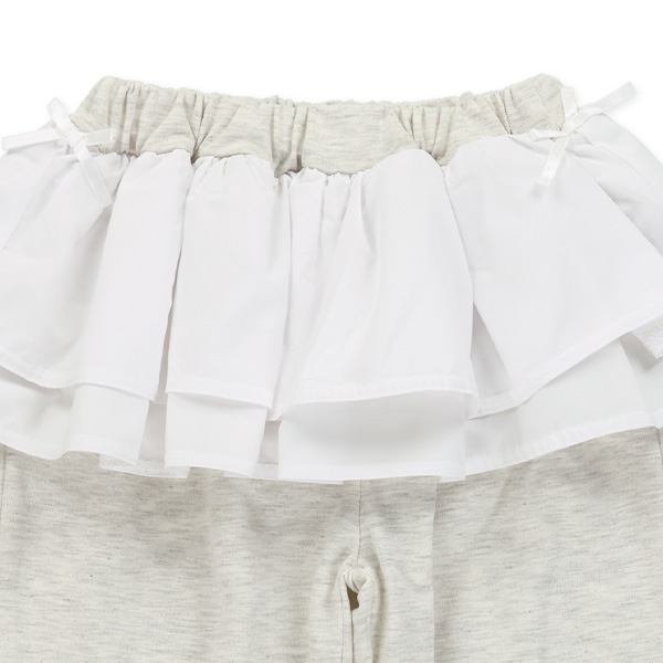 裏毛ブロードフリルスウェットパンツ