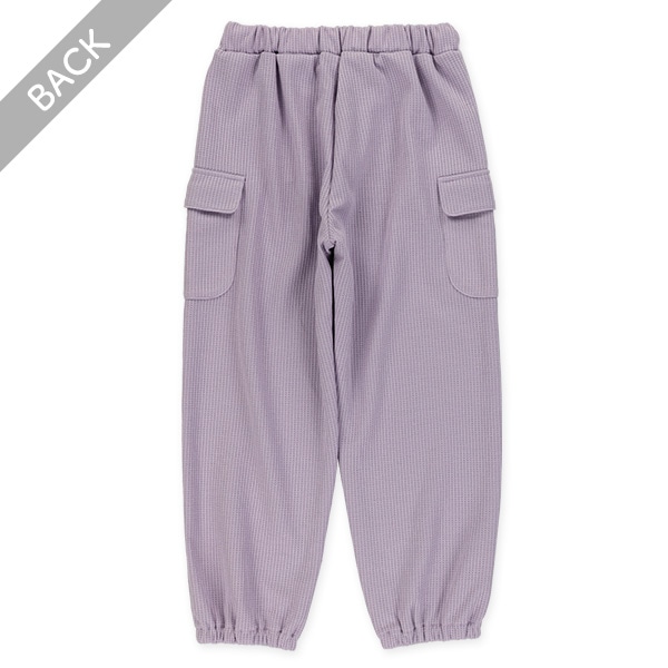 ワッフル飾りリボンカーゴパンツ