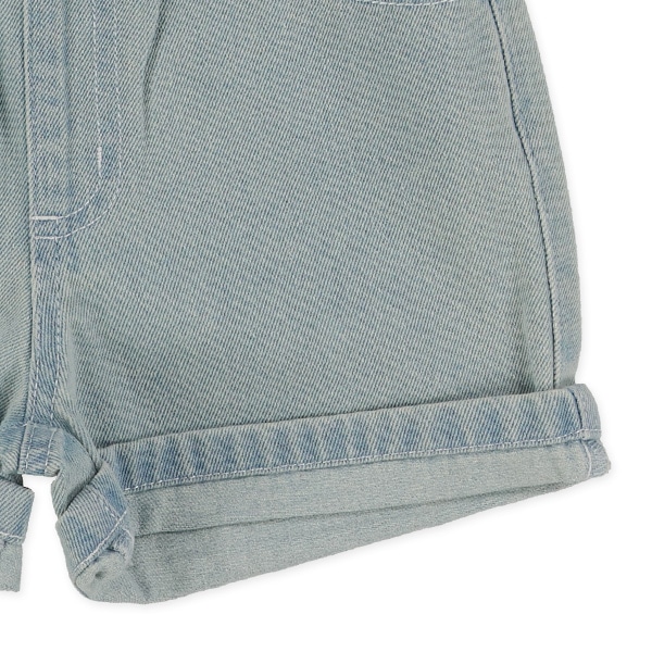 デニム裾ロールアップショートパンツ